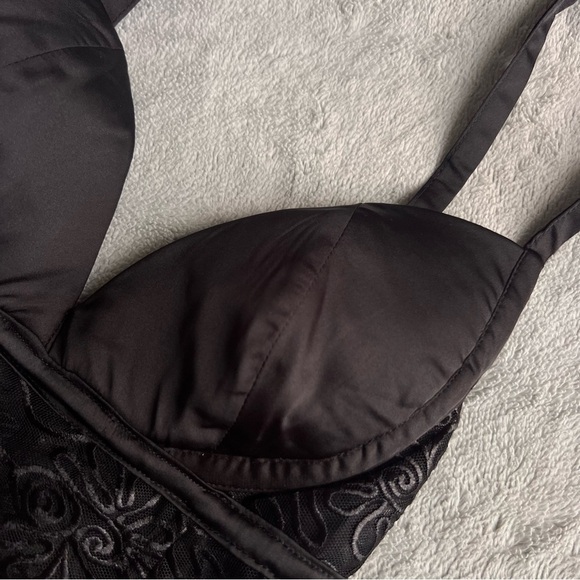 NWT For Love & Lemons Rosanna Soutache Floral Embroidered Sheer Mini Dress Black - Picture 8 of 13